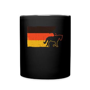 Chevaux de voltige équestre - Mug uni - noir - Devant
