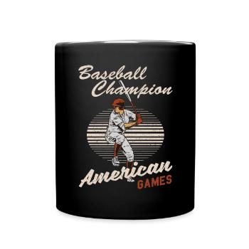 Baseball Champion Batter US Sport Gift - Full Colour Mug - black - Front