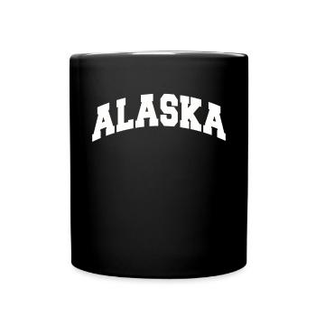 Alaska Geschenk Kinder Herren Damen USA Natur Eis - Tasse einfarbig - Schwarz - Vorne