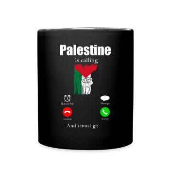 Palästina Geschenk Free Palestine Gaza Streifen - Tasse einfarbig - Schwarz - Vorne