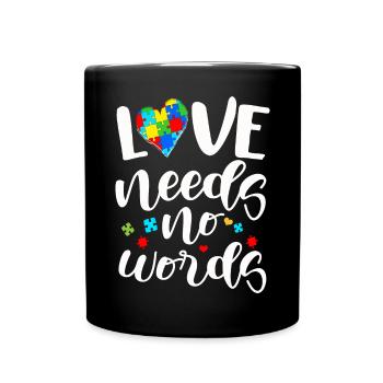 Autismus Geschenk Autist Asperger ADHS Autism - Tasse einfarbig - Schwarz - Vorne