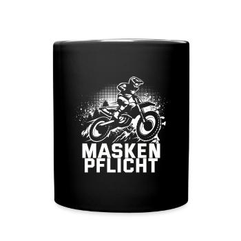 Motocross Geschenk Für Enduro Supermoto Dirt Bike - Tasse einfarbig - Schwarz - Vorne