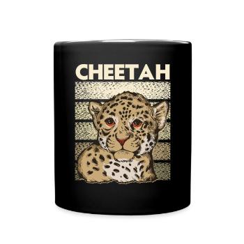 Tierhaltung Tierhaltung Tierpfleger Gepard - Tasse einfarbig - Schwarz - Vorne