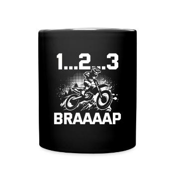 Motocross Geschenk Für Enduro Supermoto Dirt Bike - Tasse einfarbig - Schwarz - Vorne