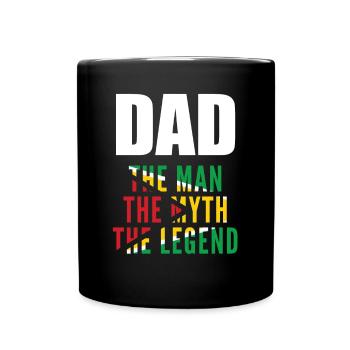 Guyanese Dad Guyana - Tasse einfarbig - Schwarz - Vorne