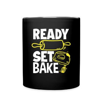 Lustiges Hobby Bäcker Geschenk - Tasse einfarbig - Schwarz - Vorne