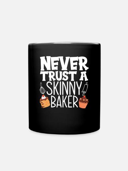 Lustiges Hobby Bäcker Geschenk - Tasse einfarbig - Schwarz