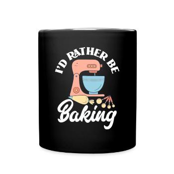 Lustiges Hobby Bäcker Geschenk - Tasse einfarbig - Schwarz - Vorne