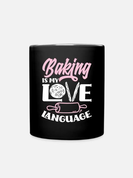 Lustiges Hobby Bäcker Geschenk - Tasse einfarbig - Schwarz