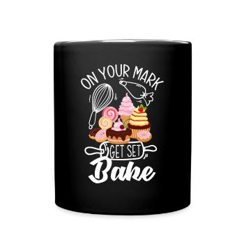 Lustiges Hobby Bäcker Geschenk - Tasse einfarbig - Schwarz - Vorne