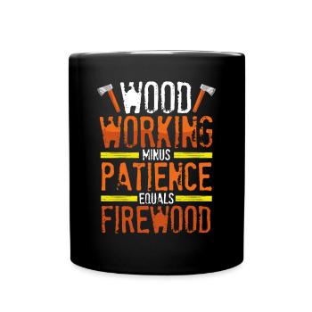 Firewood for woodworking - Full Colour Mug - black - Front