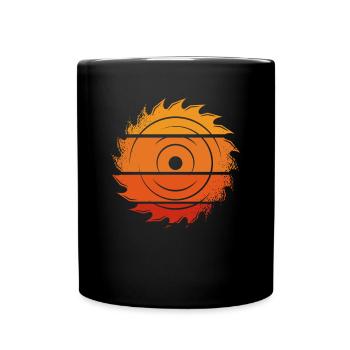 Saw In Retro sun - Full Colour Mug - black - Front