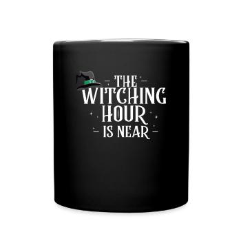The Witching Hour Is Near Shirt Hexe Halloween - Tasse einfarbig - Schwarz - Vorne