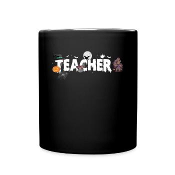 Professeur Chemise d’Halloween Lehrer Lehrerin - Mug uni - noir - Devant