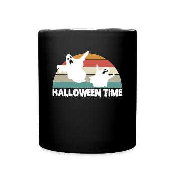Halloween Time Vintage Rétro Ghost Ghost - Mug uni - noir - Devant