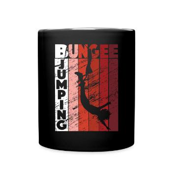 Bungee Jumping Retro Bungysprung - Tasse einfarbig - Schwarz - Vorne