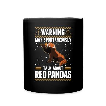 Peut parler spontanément des pandas roux - Mug uni - noir - Devant