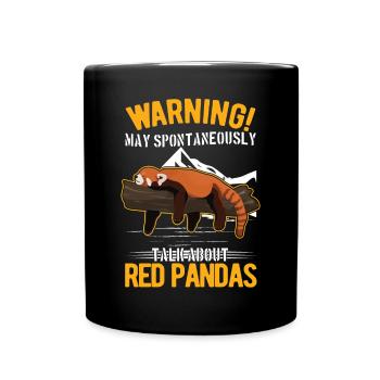 Peut parler spontanément des pandas roux - Mug uni - noir - Devant