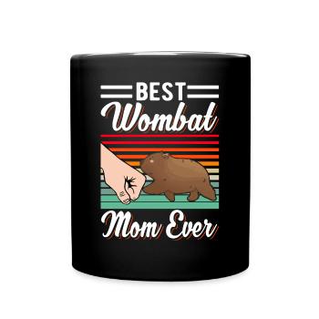 Best Wombat Mom Ever - Full Colour Mug - black - Front