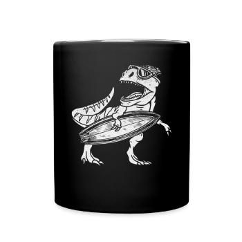 Surfing DInosaur Surfer - Tasse einfarbig - Schwarz - Vorne