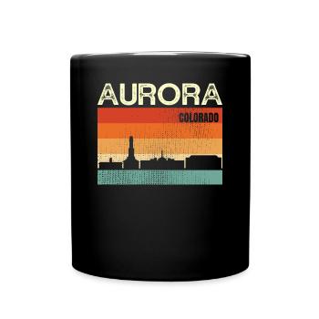 Polarlicht Colorado - Tasse einfarbig - Schwarz - Vorne