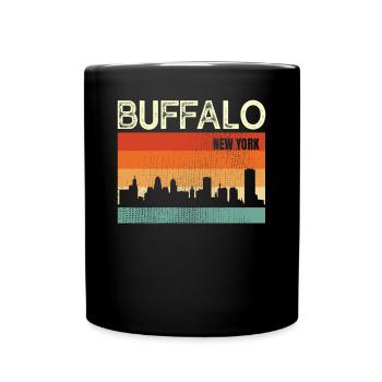 Buffalo New York - Full Colour Mug - black - Front