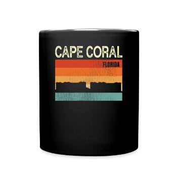 Cape Coral Florida - Tasse einfarbig - Schwarz - Vorne