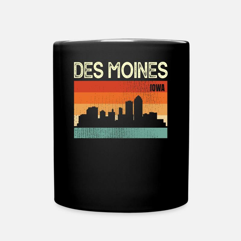 Des Moines Iowa - Mug uni - noir