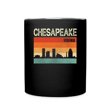 Chesapeake Virginia - Full Colour Mug - black - Front
