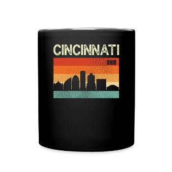 Cincinnati, Ohio - Full Colour Mug - black - Front