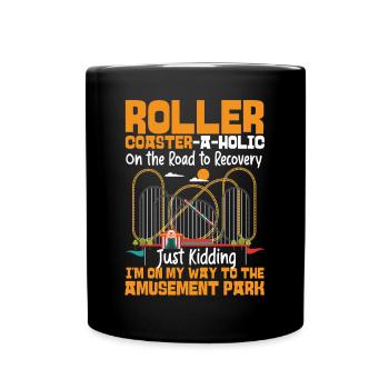 Roller de montagnes russes - Mug uni - noir - Devant