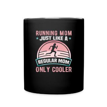 Running Marathon Runner Running - Full Colour Mug - black - Front