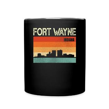 Fort Wayne Indiana - Tasse einfarbig - Schwarz - Vorne