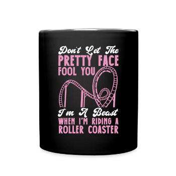 Roller Coaster Don't Let The - Tasse einfarbig - Schwarz - Vorne