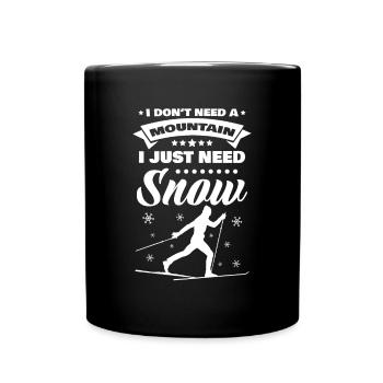 Cross-country biathlon cross-country skiers - Full Colour Mug - black - Front