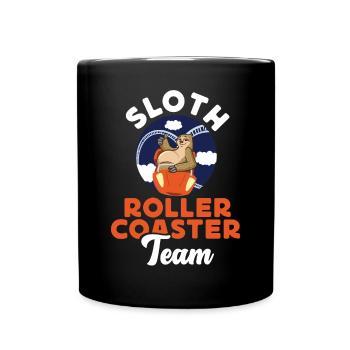 Roller Coaster Sloth Sloth Roller - Full Colour Mug - black - Front