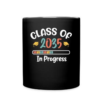 Class Of 2035 First Day Of School Grow With Me - Full Colour Mug - black - Front