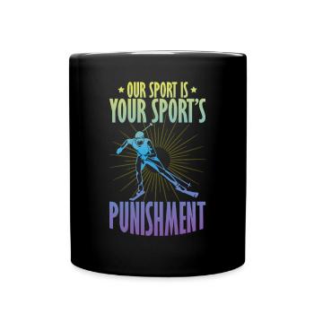 Cross-country biathlon cross-country skiers - Full Colour Mug - black - Front