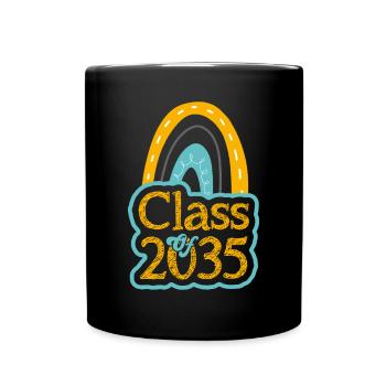 Class Of 2035 First Day Of School Grow With Me - Full Colour Mug - black - Front