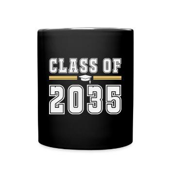 Class Of 2035 First Day Of School Grow With Me - Full Colour Mug - black - Front