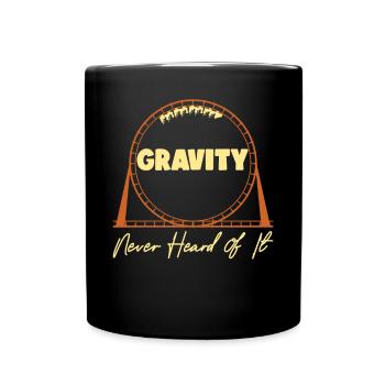 Montagnes russes Que la gravité n’a jamais entendues - Mug uni - noir - Devant