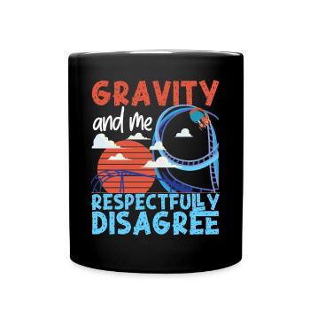 Montagnes russes Gravity et moi - Mug uni - noir - Devant