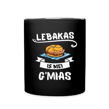 LEBAKAS T-SHIRT BAYERN LEBERKÄSSEMMEL LEWAKÄS - Tasse einfarbig - Schwarz - Vorne