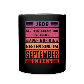 Mechaniker Geburtstag September geboren - Tasse einfarbig - Schwarz - Vorne