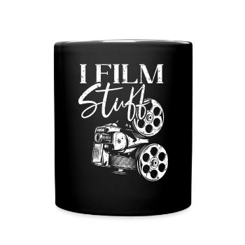 I Film Stuff Filmmaking Cinema Movie Filmmaker - Full Colour Mug - black - Front