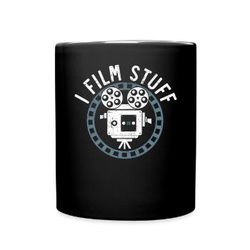 I Film Stuff Filmmaking Cinema Movie Filmmaker - Full Colour Mug - black - Front