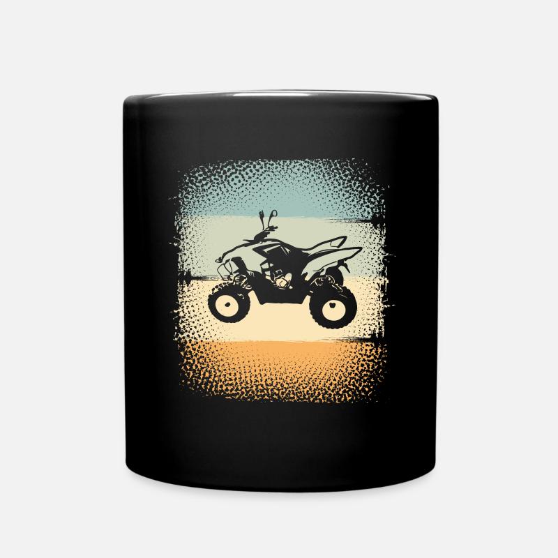 Quad ATV Offroad Quadfahrer - Tasse einfarbig - Schwarz