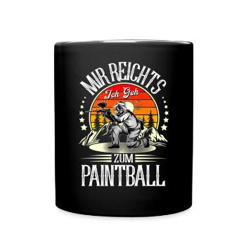 Paintball - Tasse einfarbig - Schwarz - Vorne