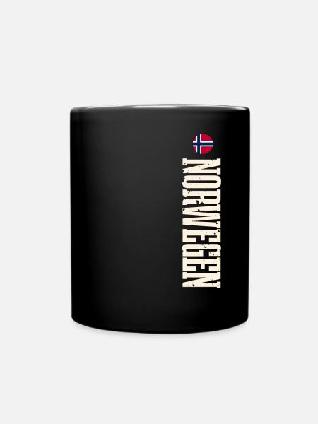 Norwegen - Tasse einfarbig - Schwarz