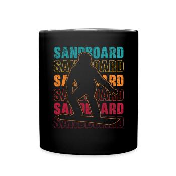 Retro Sandboard Sanboarder Boardsport Sandboarding - Full Colour Mug - black - Front
